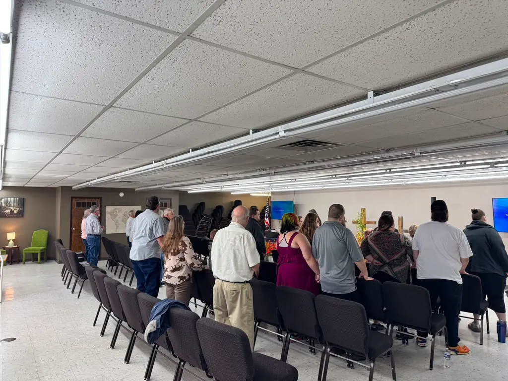 The Well Family Church congregation gathered in worship